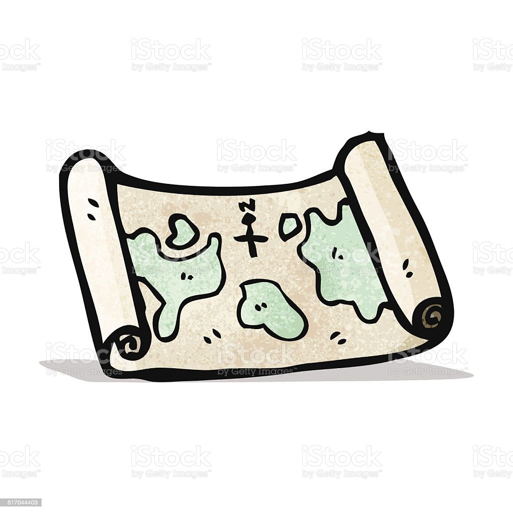 Cartoon treasure map